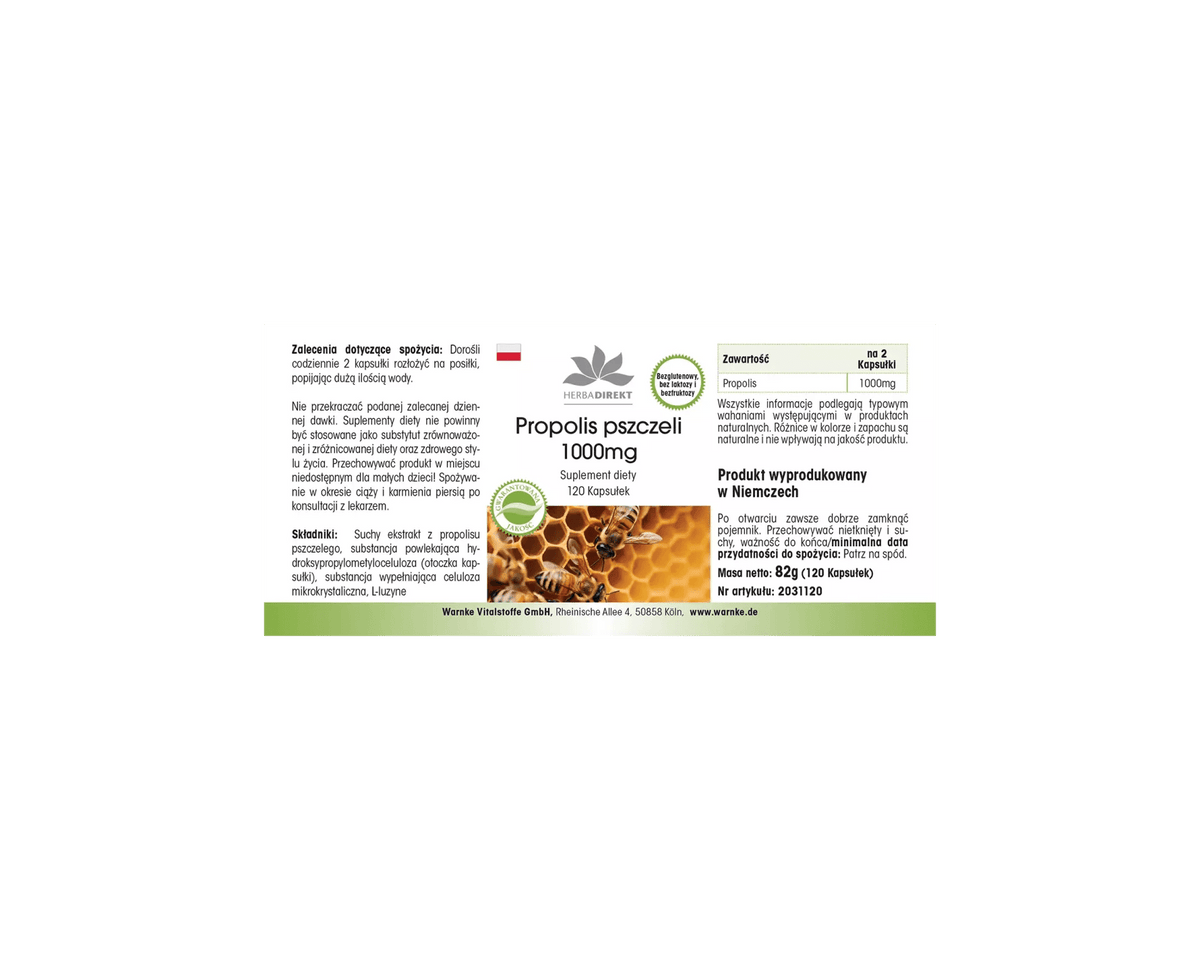 Bee propolis 1000 mg - 120 capsules - Uno Vita AS