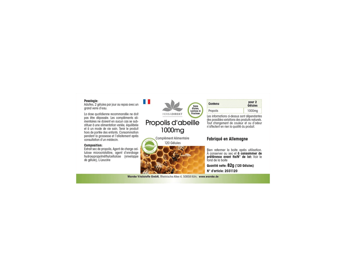 Bee propolis 1000 mg - 120 capsules - Uno Vita AS