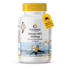 Kapselbeholder med gult lokk, merket "Betaine HCI 650 mg", inneholder 120 veganske kapsler.
