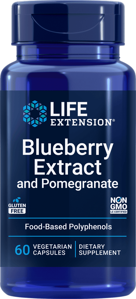 Life Extension Blueberry Extract and Pomegranate, 60 vegetariske kapsler