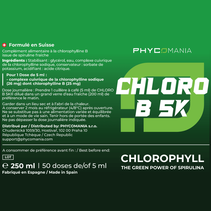 CHLORO B 5K CHLOROPHYLL The Green Power of Spirulina - Uno Vita AS