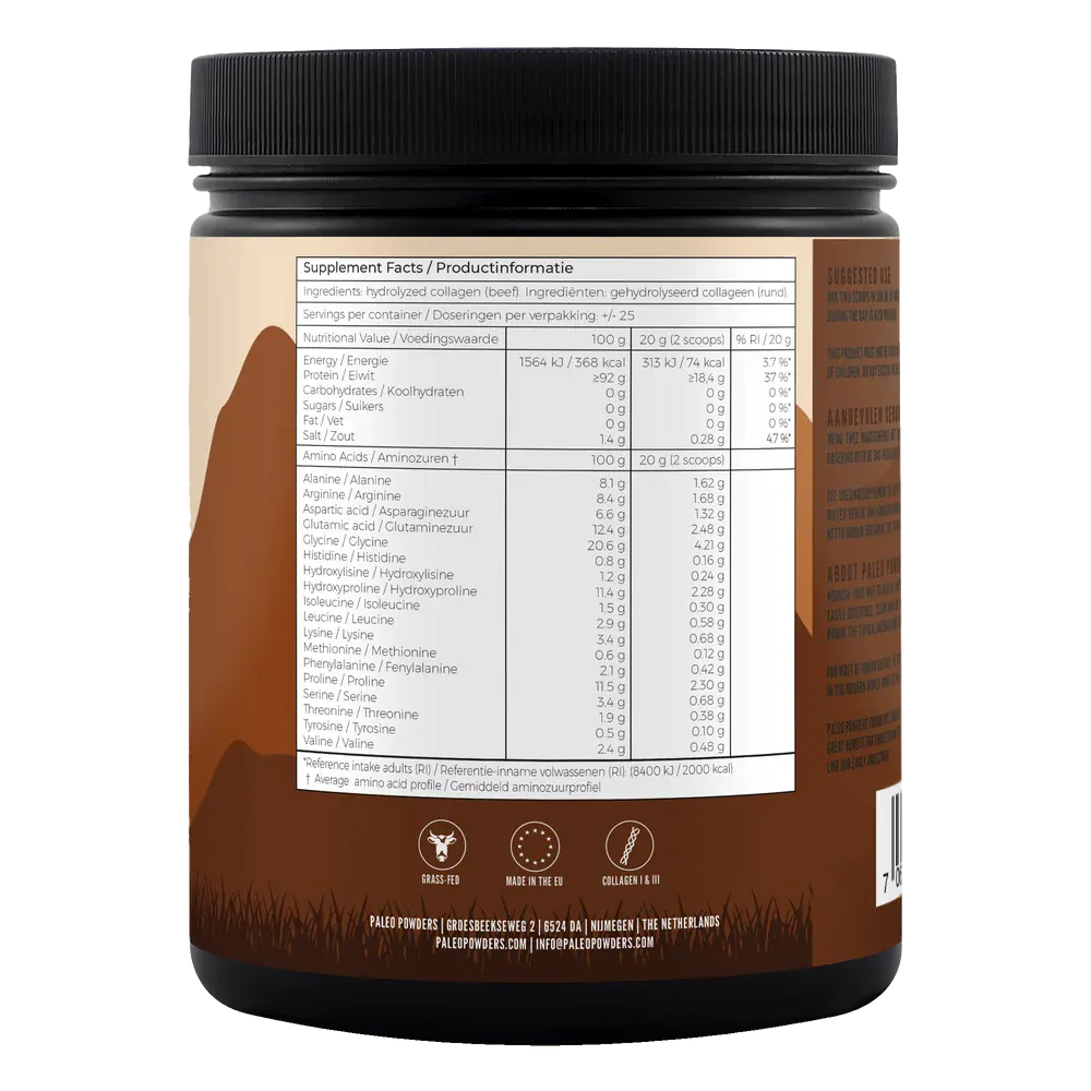 Paleo Collagen Hydrolysate – Grass-Fed (500 grams)