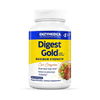 Digest Gold® med ATPro® i en hvit beholder, gult og blått design, inneholder 90 vegetabilske kapsler.