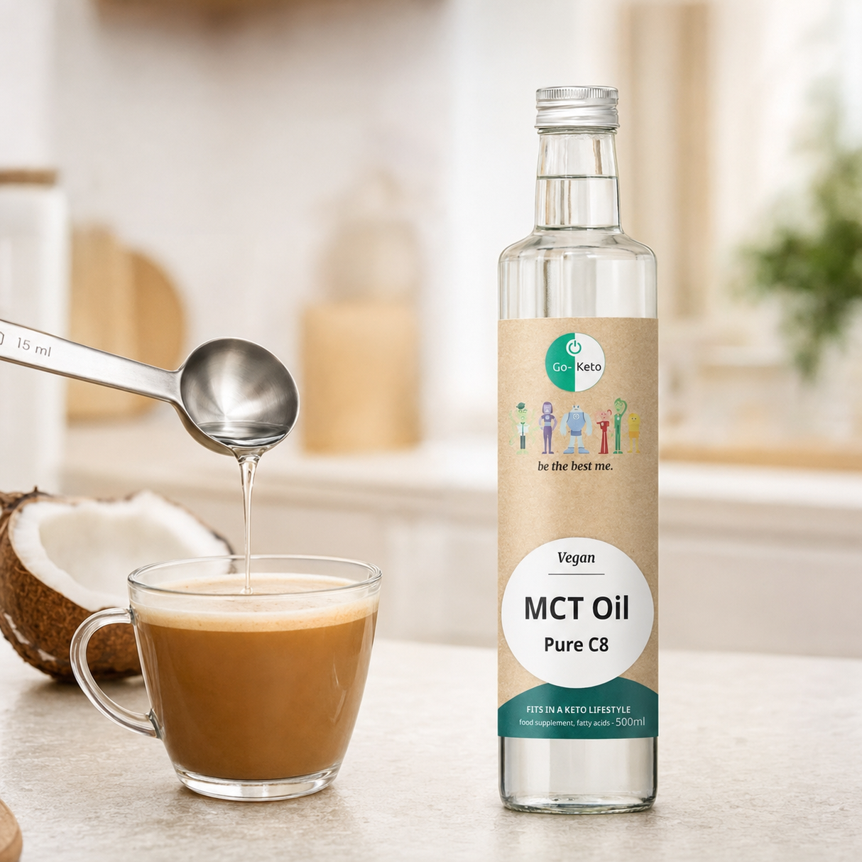 GoKeto Bio MCT Oil (Pure Coconut 500 ml)