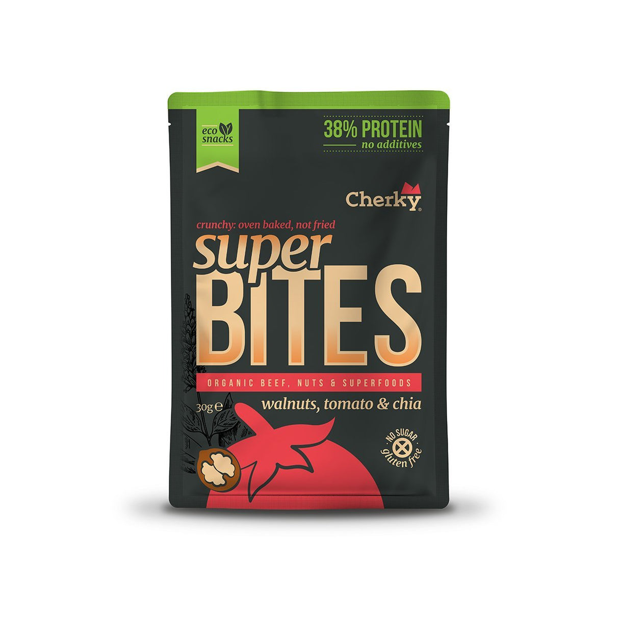 ECO Beef Superbites BEEF, WALNUTS, TOMATO Y CHIA (30g) - Uno Vita AS