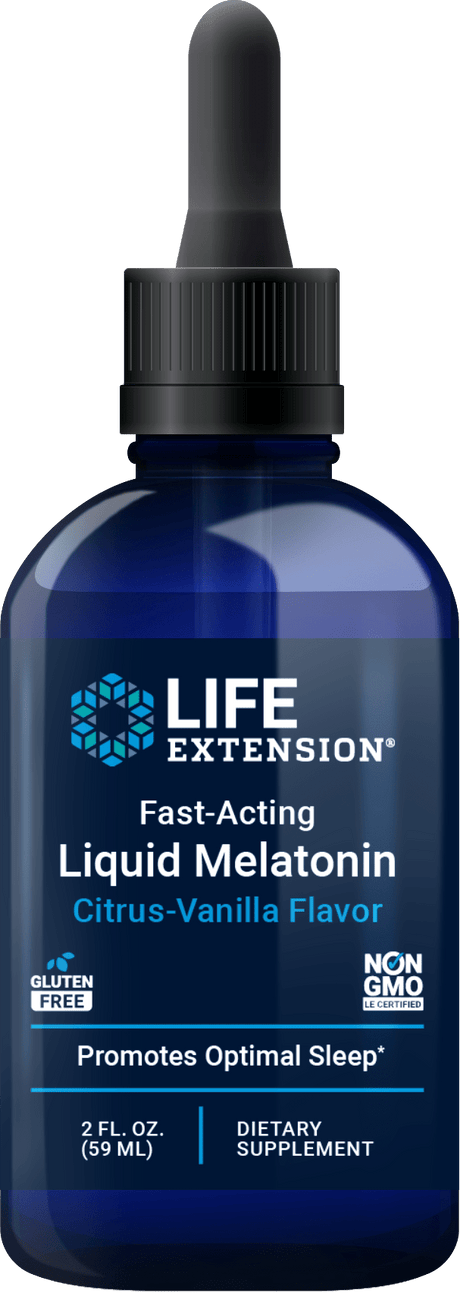 Life Extension Fast-Acting Liquid Melatonin med sitrus-vaniljesmak, 59 ml