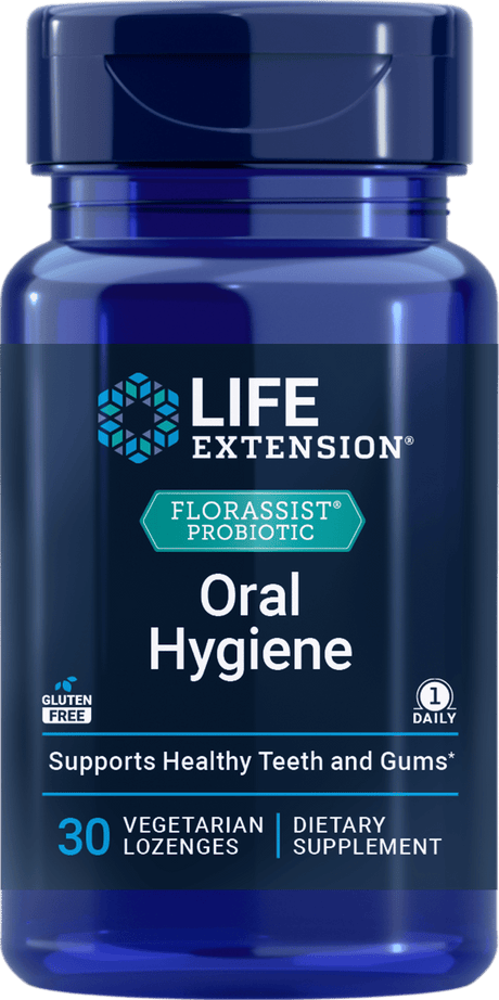Life Extension FLORASSIST Oral Hygiene probiotika, 30 vegetariske sugetabletter