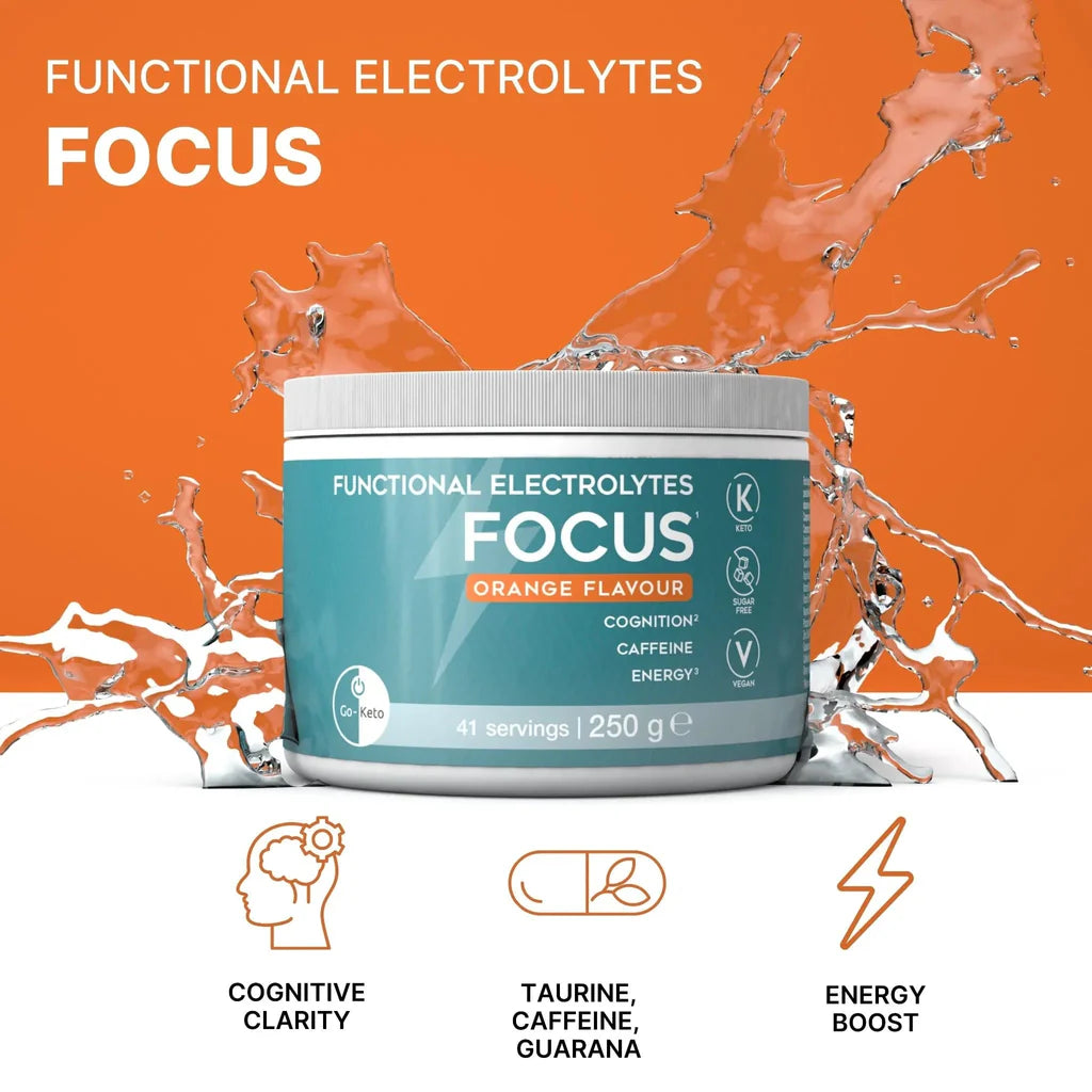 Functional Electrolytes Drink Mix Focus Orange Go-Keto 41 servings