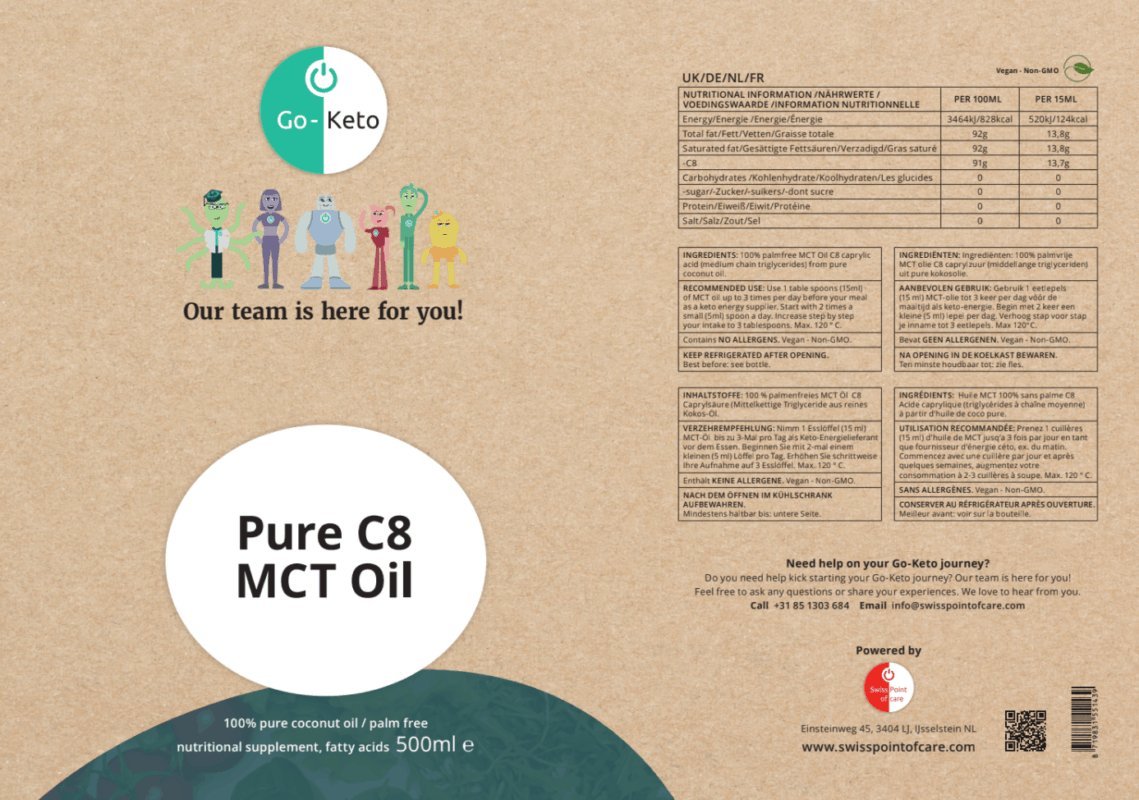 Go - Keto MCT Oil (Pure Coconut 1000 ml) - Uno Vita AS