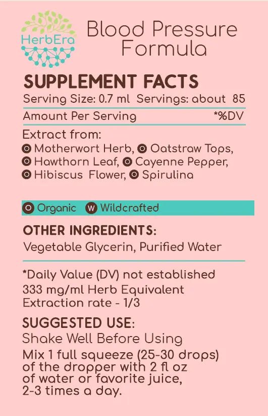 HerbEra Blood Pressure Formula Tincture - Uno Vita AS