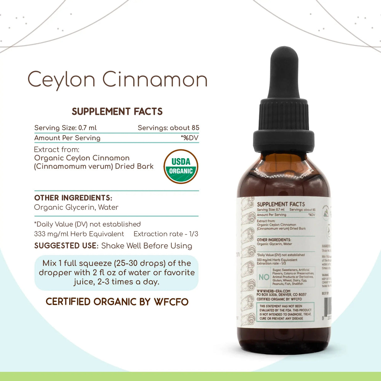 HerbEra Ceylon Cinnamon Tincture - Uno Vita AS