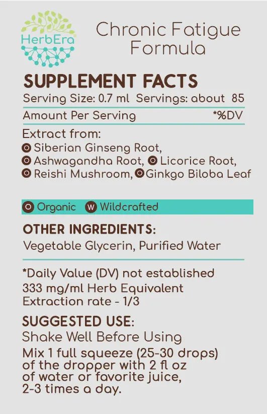 HerbEra Chronic Fatigue Formula Tincture - Uno Vita AS