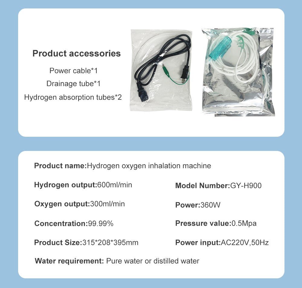 Hydrogen inhalator GY-HX900 (600 ml H2) - Uno Vita AS