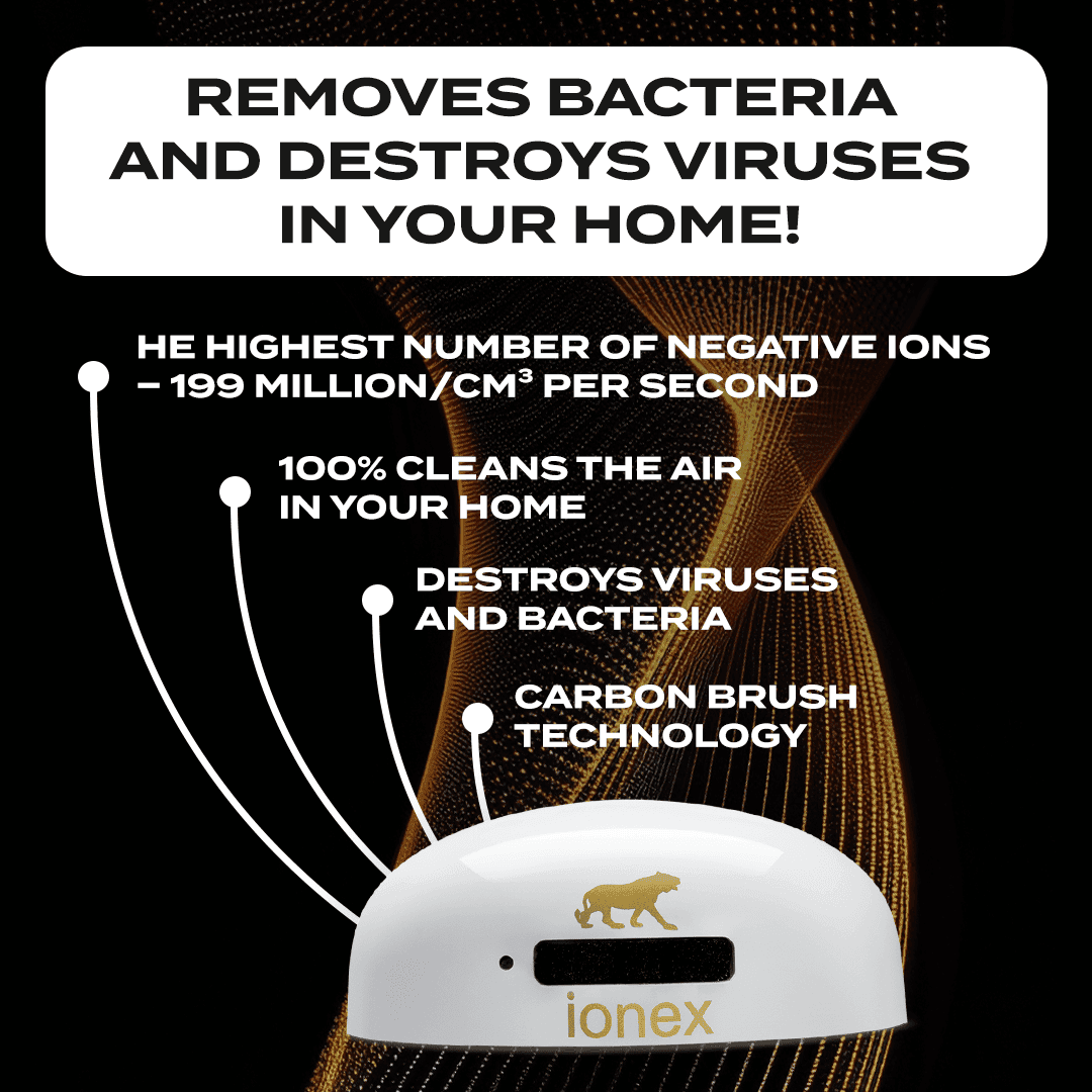 IONEX Negative Ion Generator (Black) - Uno Vita AS