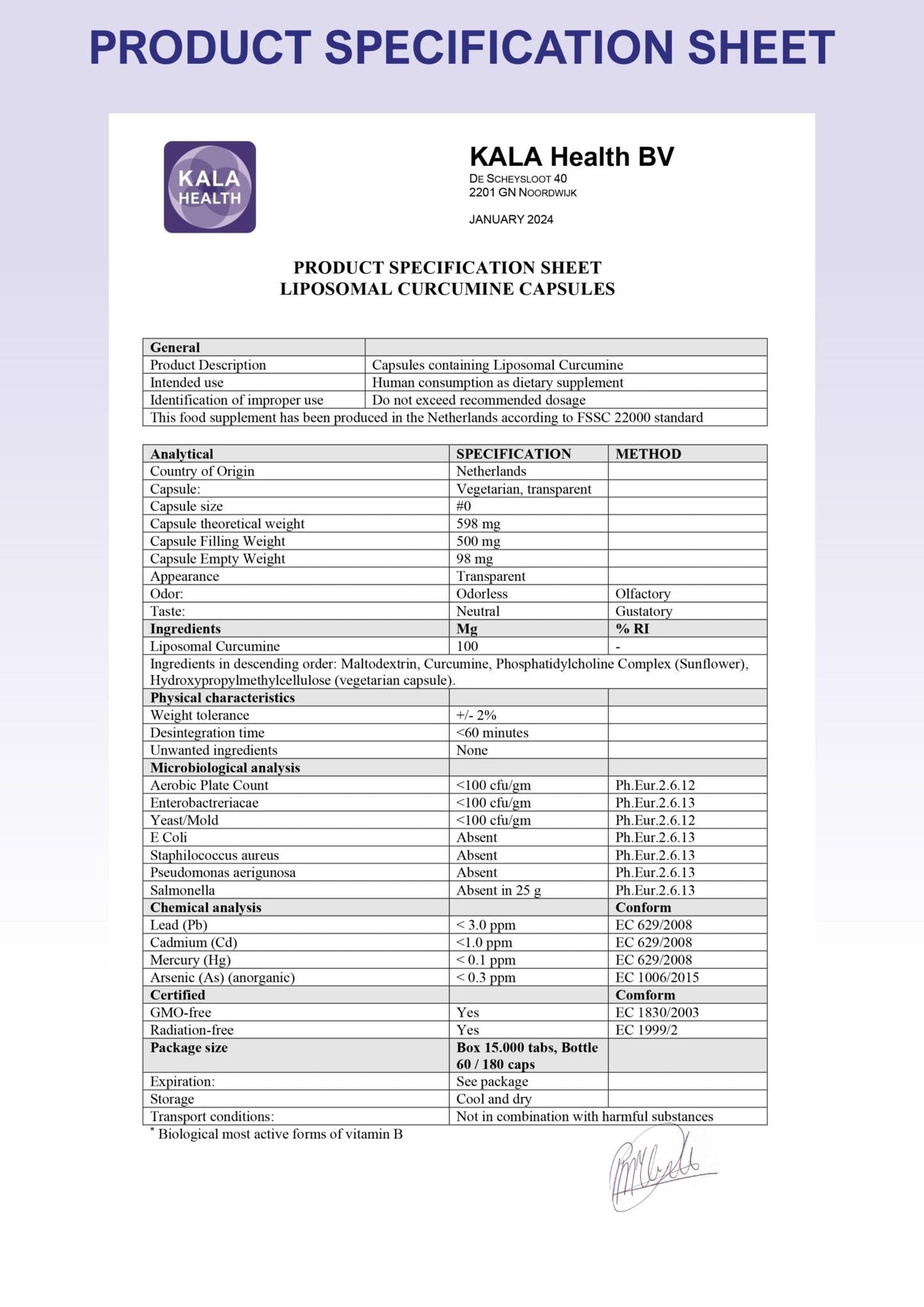 Liposomal Curcumine 150 mg 180 - Uno Vita AS