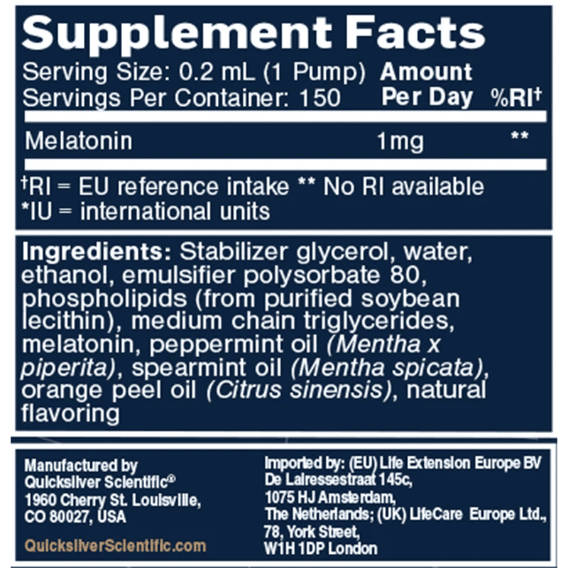Liposomal melatonin (30 ml) - Uno Vita AS
