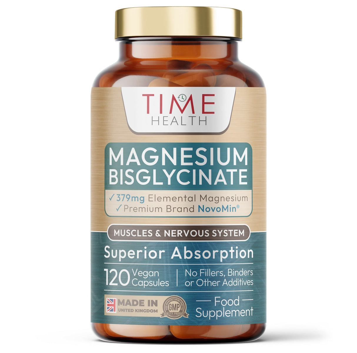 Magnesium Bisglycinate – Superior Absorption NovoMin – 120 Capsules - Uno Vita AS