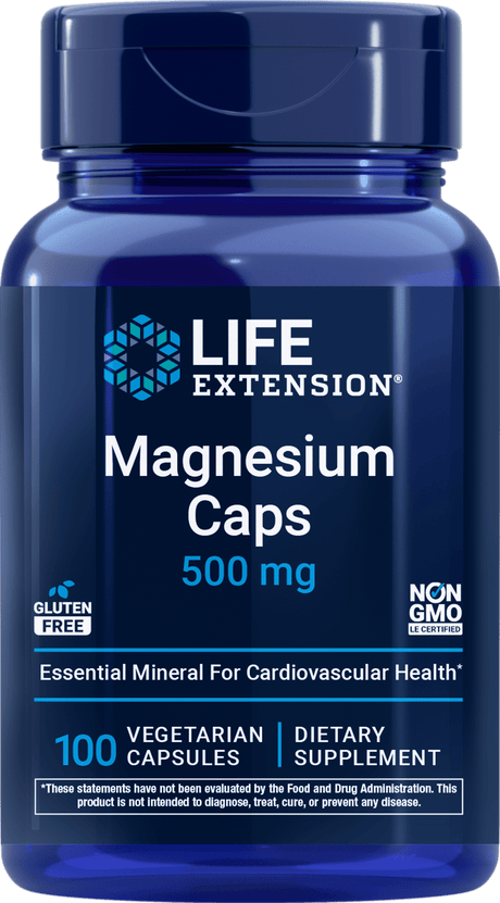 Life Extension Magnesium Caps 500 mg, 100 vegetariske kapsler