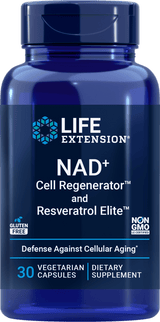 Life Extension NAD+ Cell Regenerator and Resveratrol Elite, 30 vegetariske kapsler