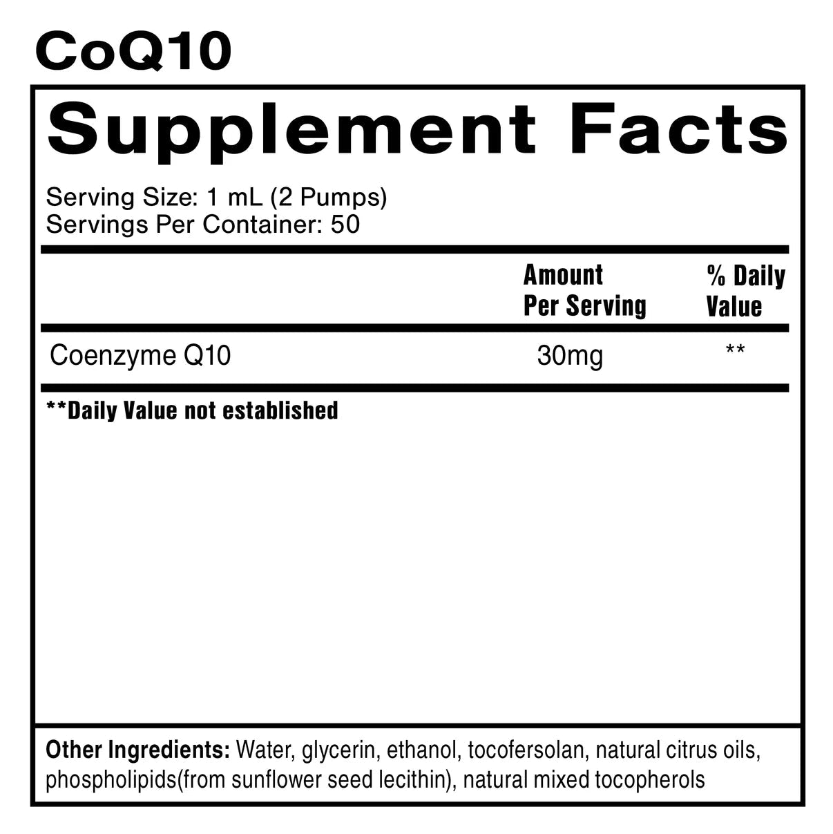 Nanoemulsified CoQ10 (50 ml) - Uno Vita AS