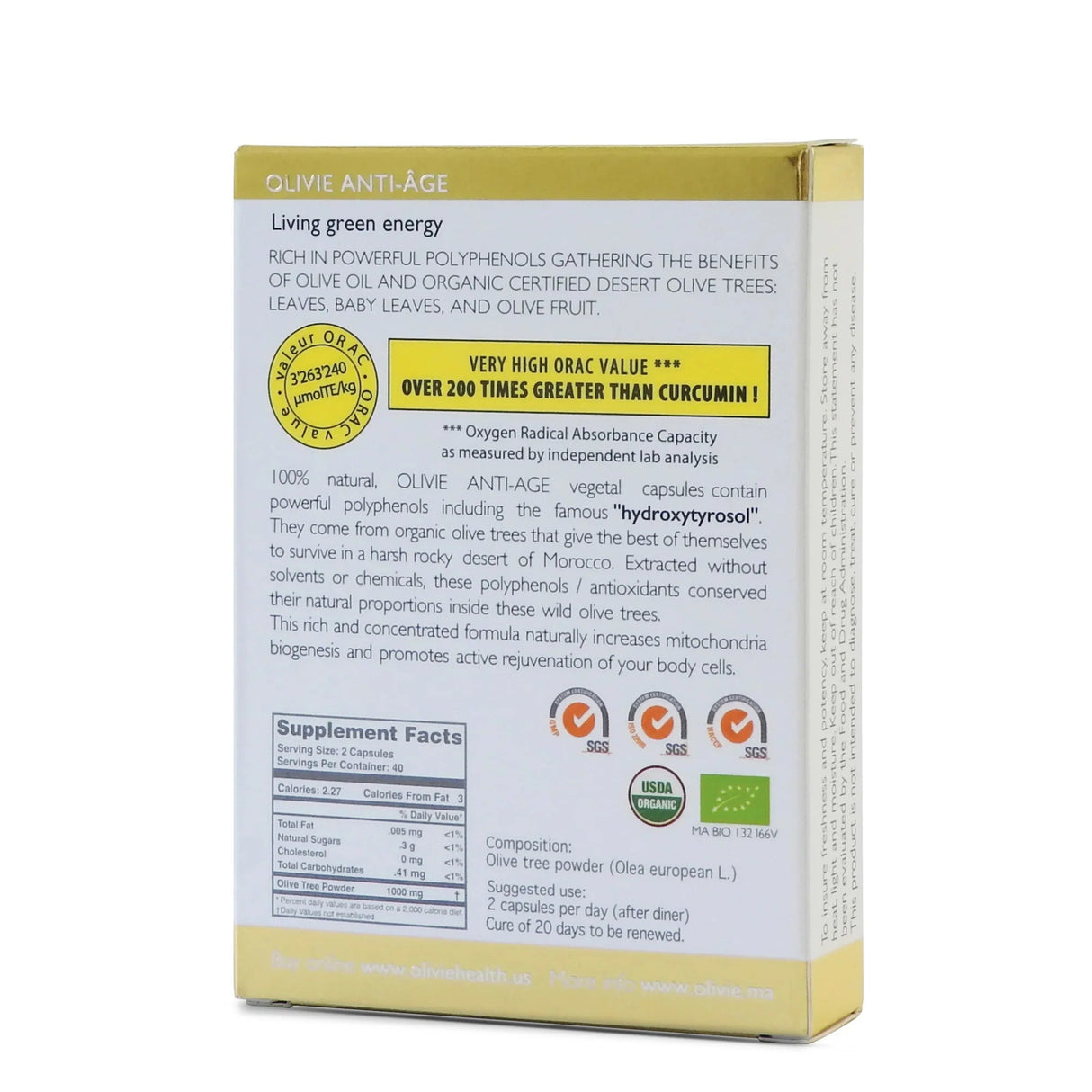 OLIVIE Anti - Age - The Ultimate Organic Anti - Aging Solution - Uno Vita AS