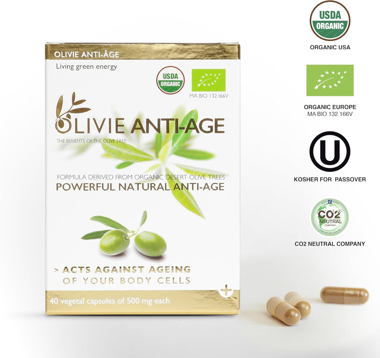 OLIVIE Anti - Age - The Ultimate Organic Anti - Aging Solution - Uno Vita AS