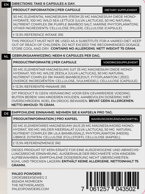 Paleo (R) - Evolutionary Magnesium - Uno Vita AS