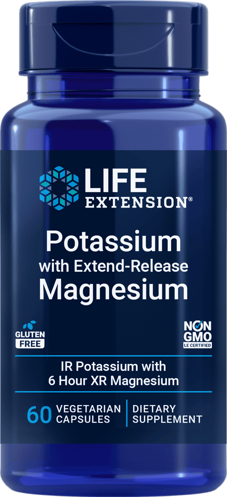 Life Extension Potassium with Extend-Release Magnesium, 60 vegetariske kapsler