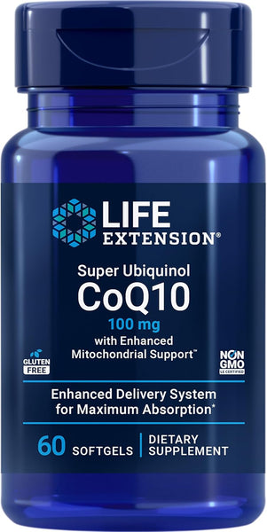Super Ubiquinol CoQ10 with Enhanced Mitochondrial Support (100 mg - 60 capsules) - Uno Vita AS