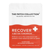 Rød og hvit pakke med teksten "Recover" og "15 plaster" tydelig utformet, angir produkttype og egenskaper.