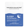 The Patch Collection Sleep Patches, hvit og blå emballasje med tekst om søvn og 15 plaster. Vannbestandig og vegansk.