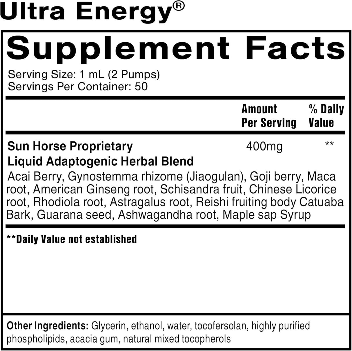 Ultra Energy Liposomal Adaptogenic Blend (EXP11/2025) - Uno Vita AS