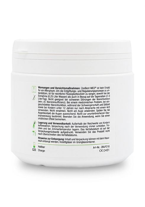 Ultra - Fine ZeoBent MED® Detox Powder for Internal Use (200g) - Uno Vita AS
