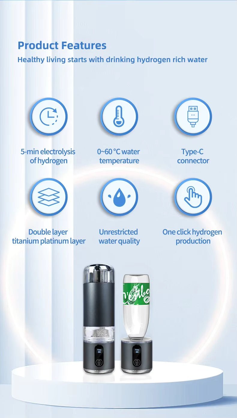 Uno Vita Sport U10 – Supersaturated Hydrogen Water Bottle (up to 8000 ppb) - Uno Vita AS