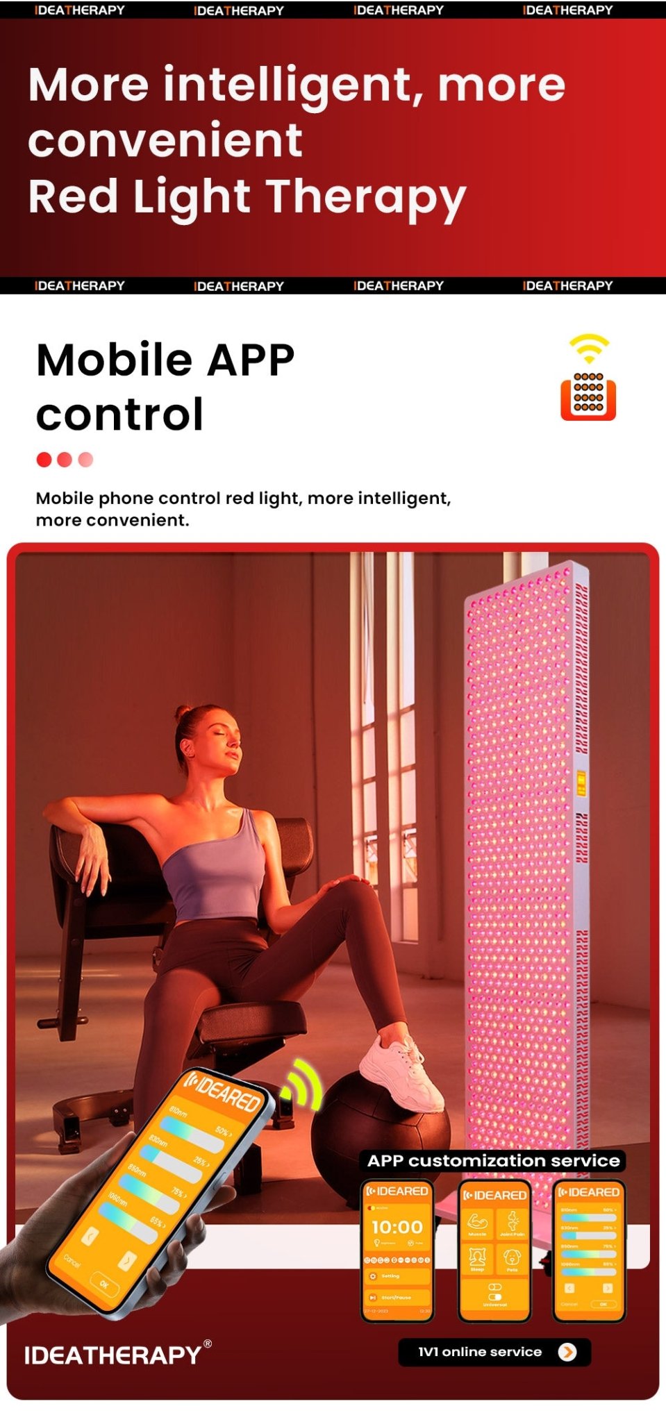 Uno Vita's RLPRO1200 LED Therapy Light (full spectrum) - Uno Vita AS