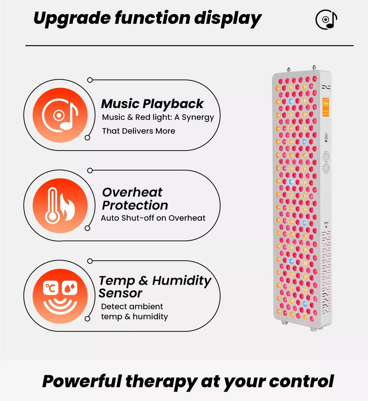 Uno Vita’s RLPRO300 - X2 – Innovative Red Light Therapy (9 waves – music – Luci Phi) - Uno Vita AS