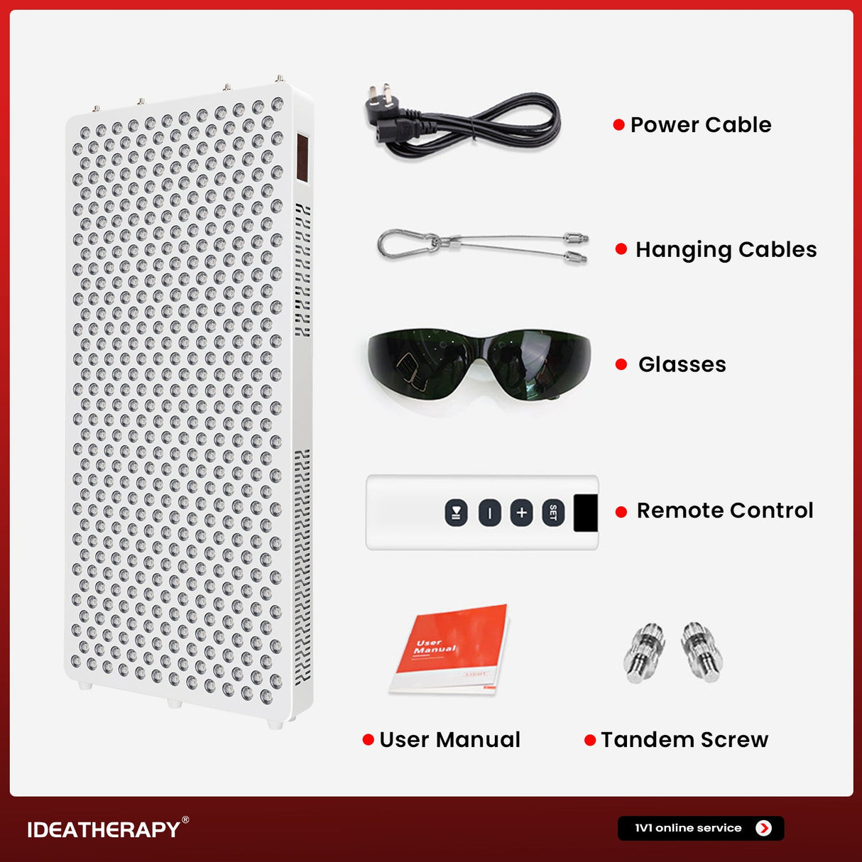 Uno Vita's RLPRO600 LED Therapy Light (full spectrum red light therapy) - Uno Vita AS