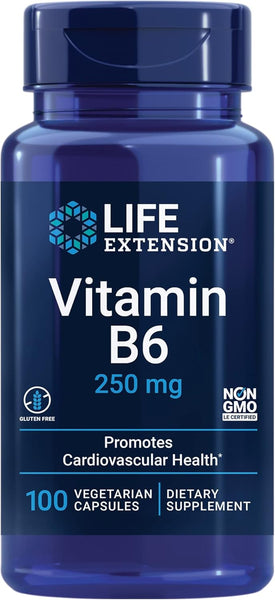 Vitamin B6 (250 mg, 100 vegetarian capsules) - Uno Vita AS