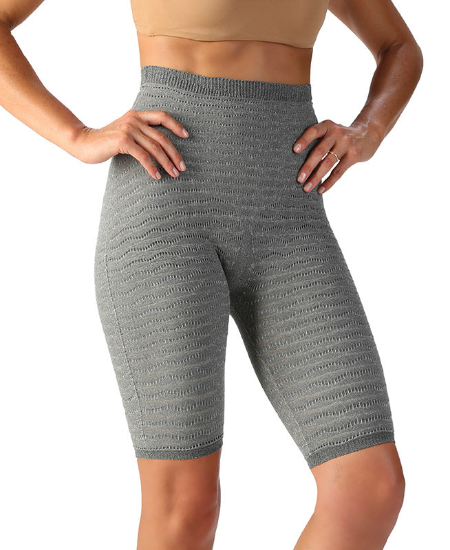 SPIKE-CELL HIGH WAIST CYCLING SHORTS-Gray-S (ingen bytterett)